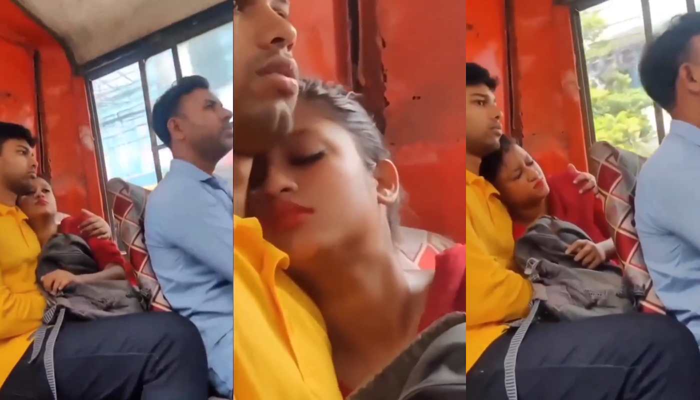 Bangladeshi college girl bus boobs pressing video