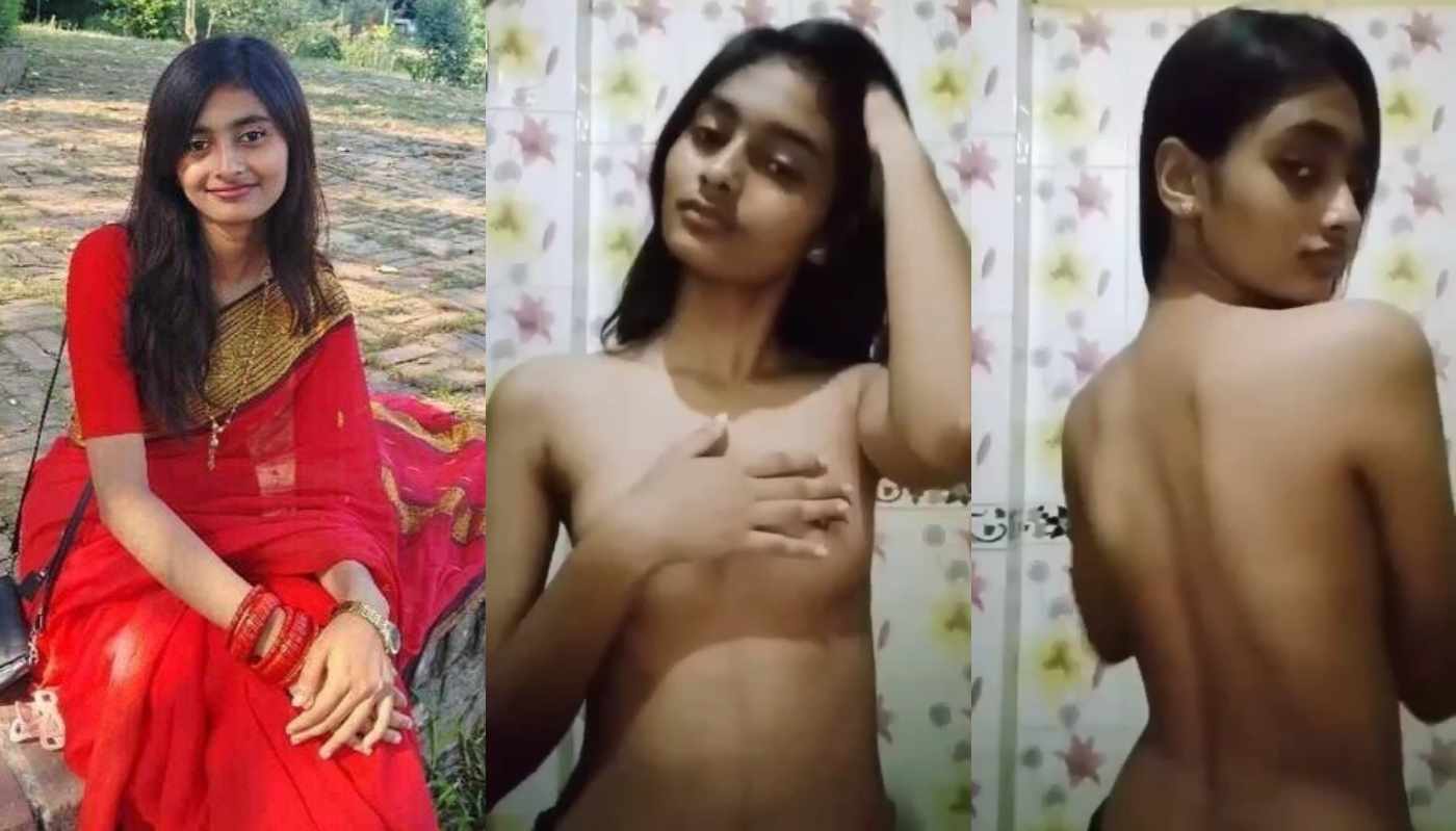 Cute Bengali Girl Showing Pressing Her Boobs