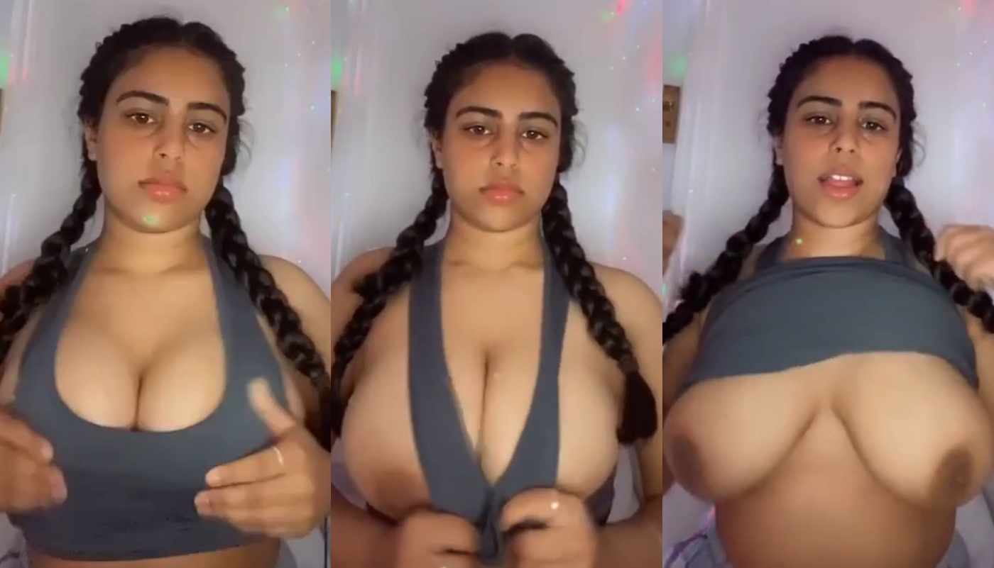 Busty Indian Babe Shaking Big Boobies